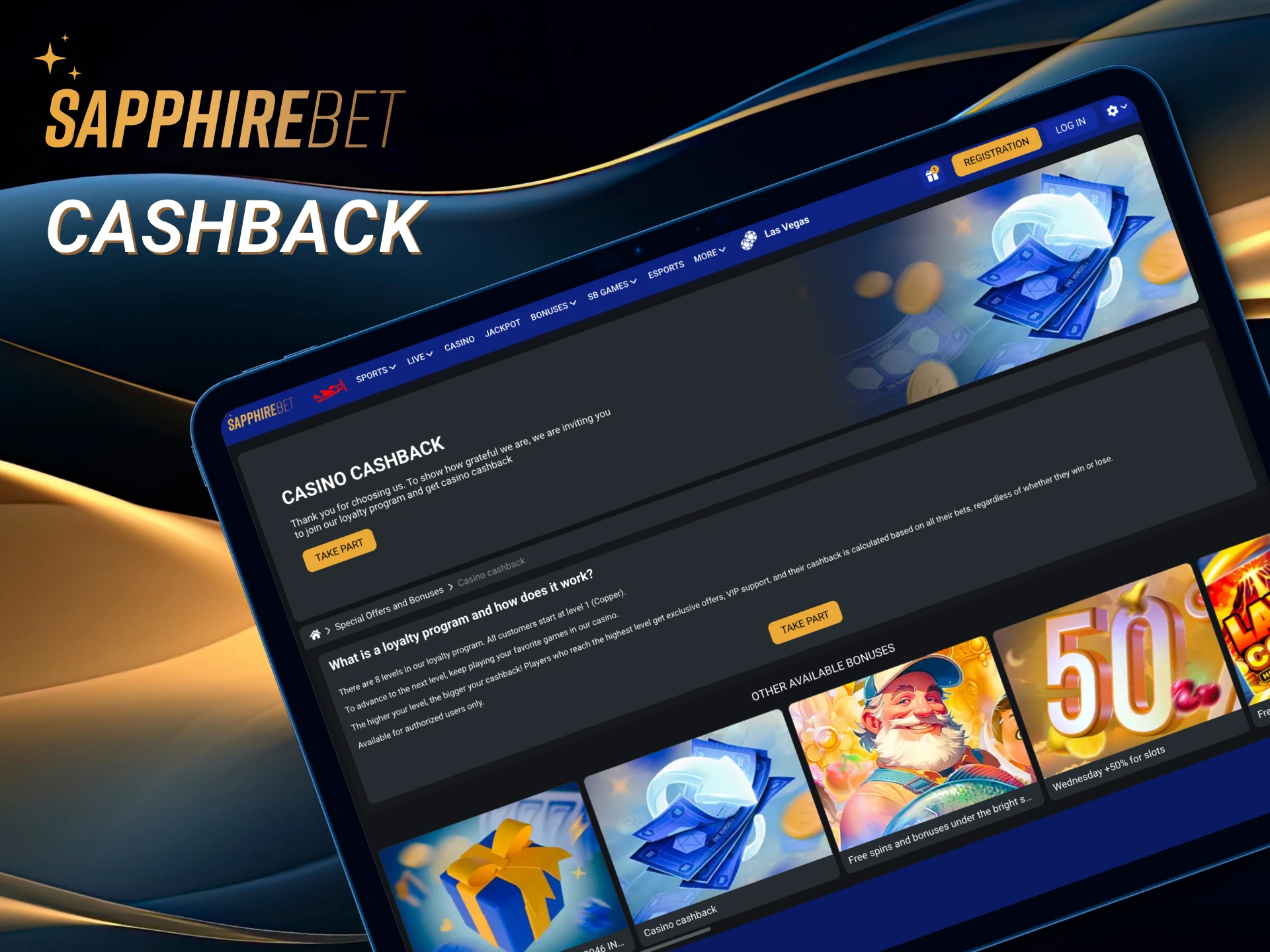 Every Tuesday you will receive a 3% cashback on you losses.